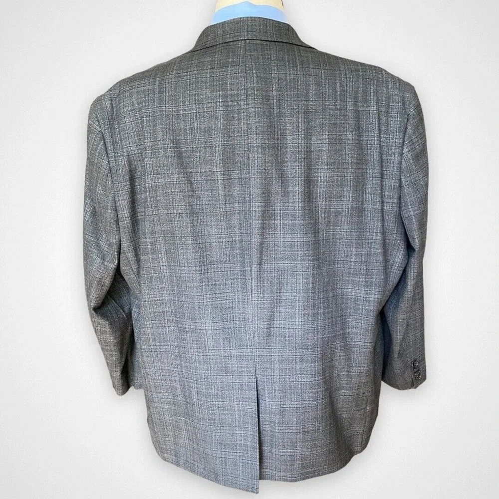 Chaps Mens Size 52 Blazer Sport Coat Gray Casual Career Jacket‎